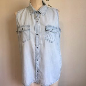 Buffalo David Bitton button up denim tank
